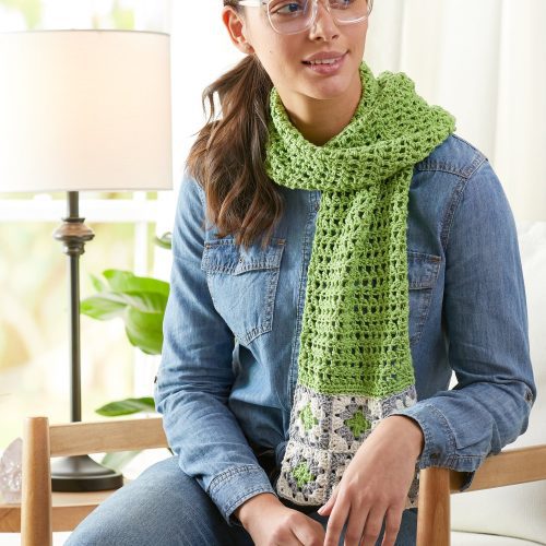 BambooSelect GrannySquareAccentScarf 1