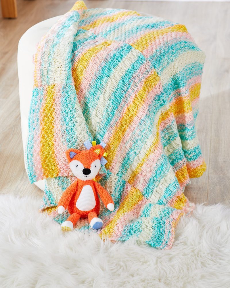 DKColorsBatik MossandChecksBabyBlanket 1426